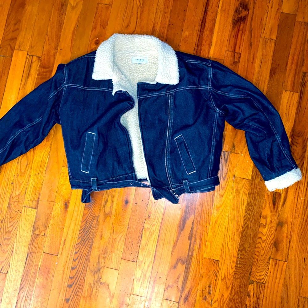 PAC SUN Dark denim Moto style jacket